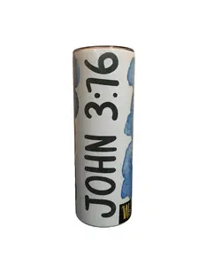 Wisdom Transportation 20 oz JOHN 3:16 Tumbler Portable Washable Reusable Drinkware Water Bottle Vacuum Flask Skinny Tumbler with Straw - Perfect for Your Beverage Needs - Insulated Tall Mug Cup with Lid