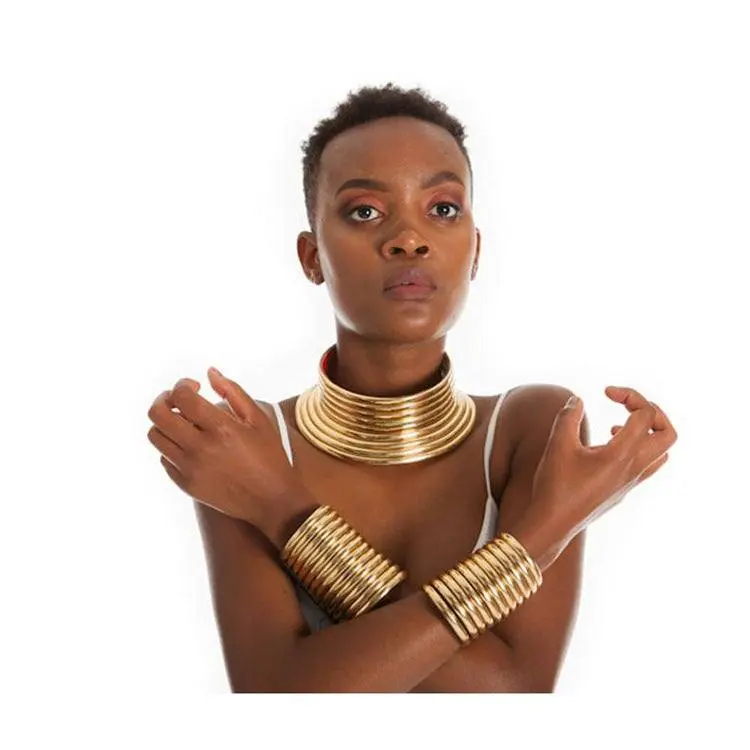 African Tribal Bracelet & Collar Set
