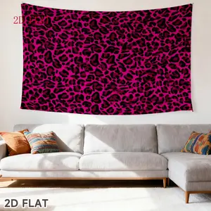 1 piece of pink leopard print wall tapestry backdrop banner, used for decorating bedroom walls, suitable for living rooms, offices, and party decorations