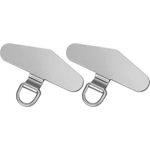 5 Stainless Steel Phone Lanyard Connectors, Phone Accessories, Metal Phone Strap Buckles, Pieces, Patches, Universal Phone Lanyard Pads Compatible with All Phone Cases & Smartphones, Featuring a Smooth Metal Surface