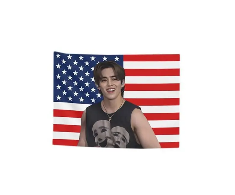 Scoups Flag - Scoups American Flag - Poster Tapestry Birthday Gift Gift for daughter Funny Gift Unique gift Kpop gift Kpop Flag -