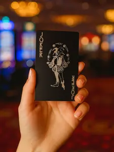 Metal Joker Playing Card - Gaming Keepsake Gift for Gamers and Collectors - Choice of Color 3.38 x 2.12'' Poker, Comedian, Gambler, Rambler, Class Clown