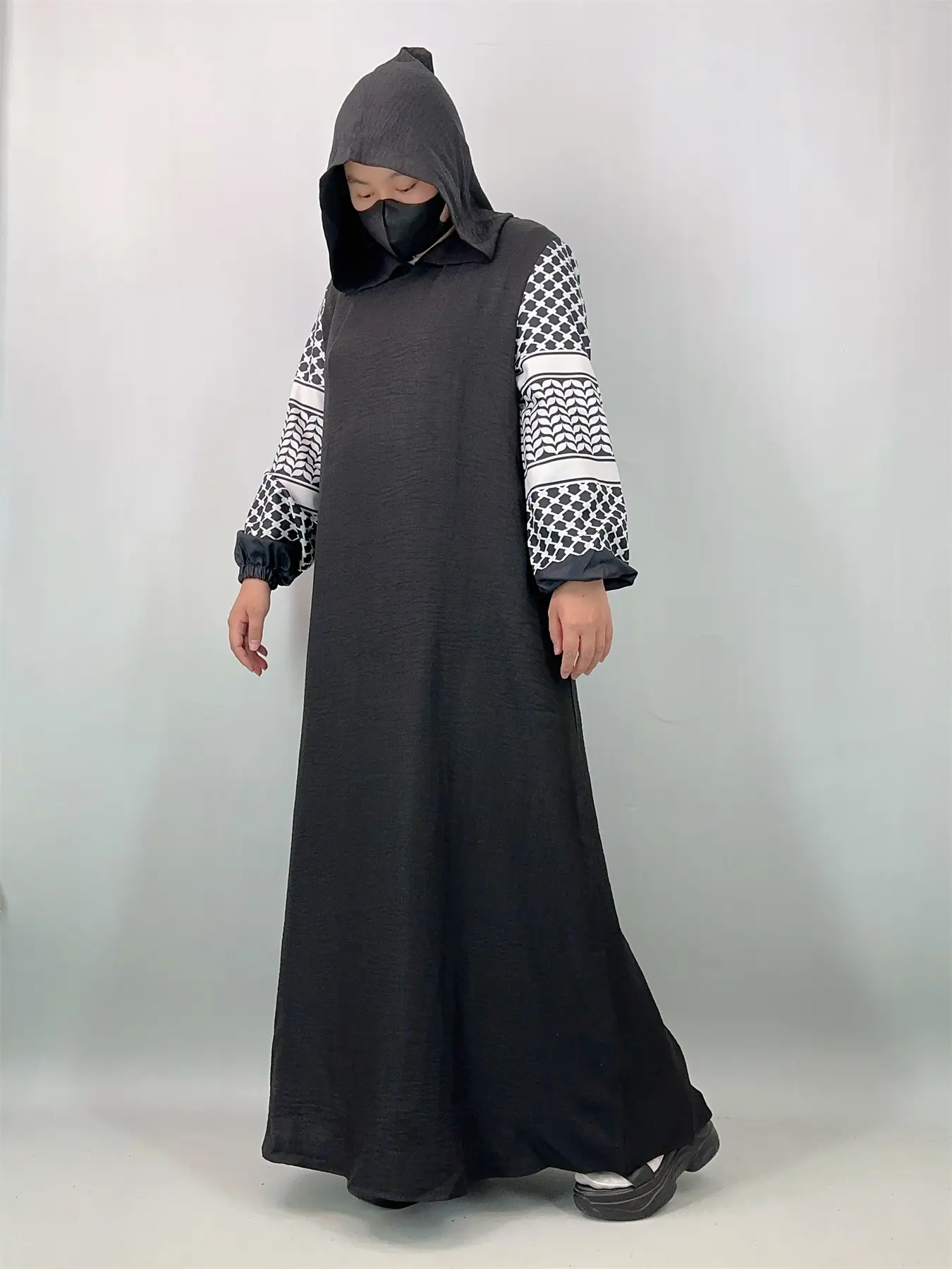 Women's Long Sleeve Dresses, Casual Modest Hooded Dress for Daily Wear, Ladies Islamic Clothing for All Seasons, Hooded Jebellas Islam, Hooded Arabian Dress, Muslim Dress, Modest Style Dress, Arabic Dress, Modesty Muslim Clothing