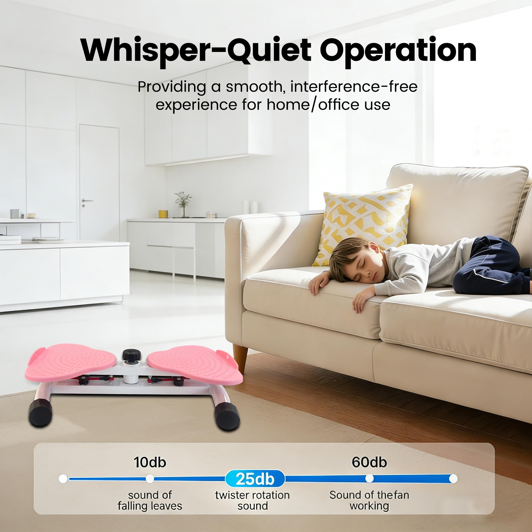 Ranbro Waist Twist Machine Toned Abs Waist Twister Can Stand with Feet Apart Double Non-slip No Noise Use Exercise Equipment Abdominal Roller Workout