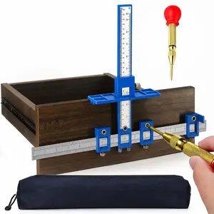 Cabinet Hardware Jig – Wood Drilling Set with Handle Pull & Knob Installation Guide for Drawers, Doweling Tool for Doors