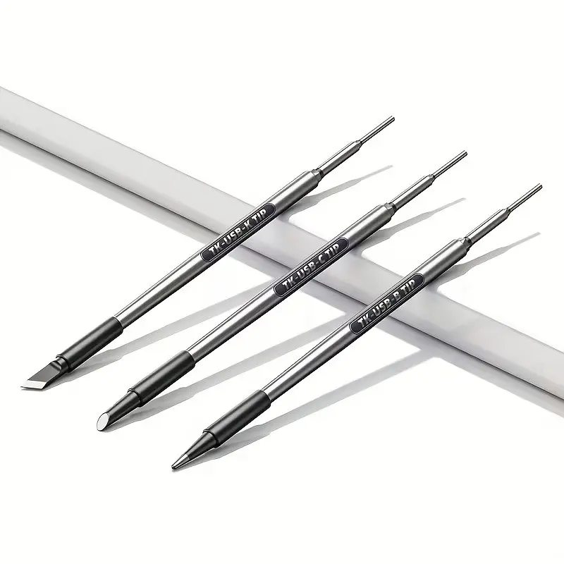 3pcs Original Horsehoe, Round, Core Tip Soldering Iron Tips, Ideal for Welding Electronic Components, Jewelry, Durable & Reliable