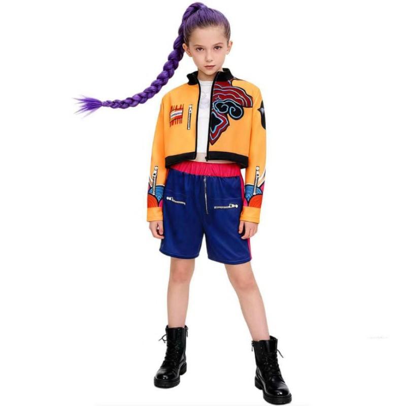 New K-Pop Cosplay Costume Set, Korean Fashion Women's Group, Rumi Cosplay Suit, 1pc, Perfect for Anime & Concerts