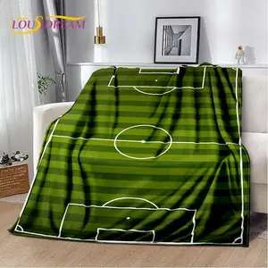 Football Field Cartoon Soft Throw Blanket for Home Bedroom Bed Sofa Travel Kids Gift daughter Pink Satin Ruffle Bedding Set