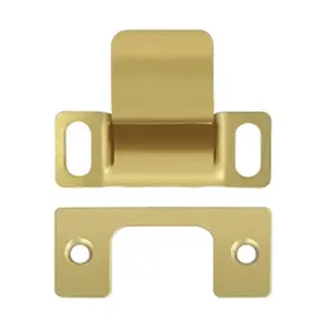 Deltana  2.75 x 1.25 Adjustable Dust Cup Strike Plate- Bright