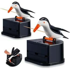 2 Pcs Toothpick Dispenser Woodpecker Toothpick Holder Cute Funny Plastic Bird Kitchen Accessories Gift for Home Restaurant Dining Birthday Christmas
