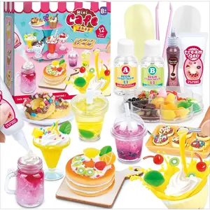 SQ-MTS018 12 Making Miniature Food Toys Set, DIY, Resin Play, NOT Edible, Kitchen Mini Pretend Play Food Set for Kids Age 8-13, Birthday for Girls, 8 9 10, Make Your Food