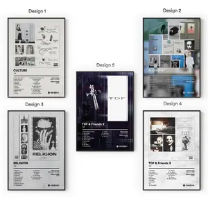 [Sale Up To 40%] [Unframe] TDF Album Posters, Underground Trap Rap Wall Art, Dark Internet Music Aesthetic Decor, Modern Album Cover Artwork, Gift for Fans
