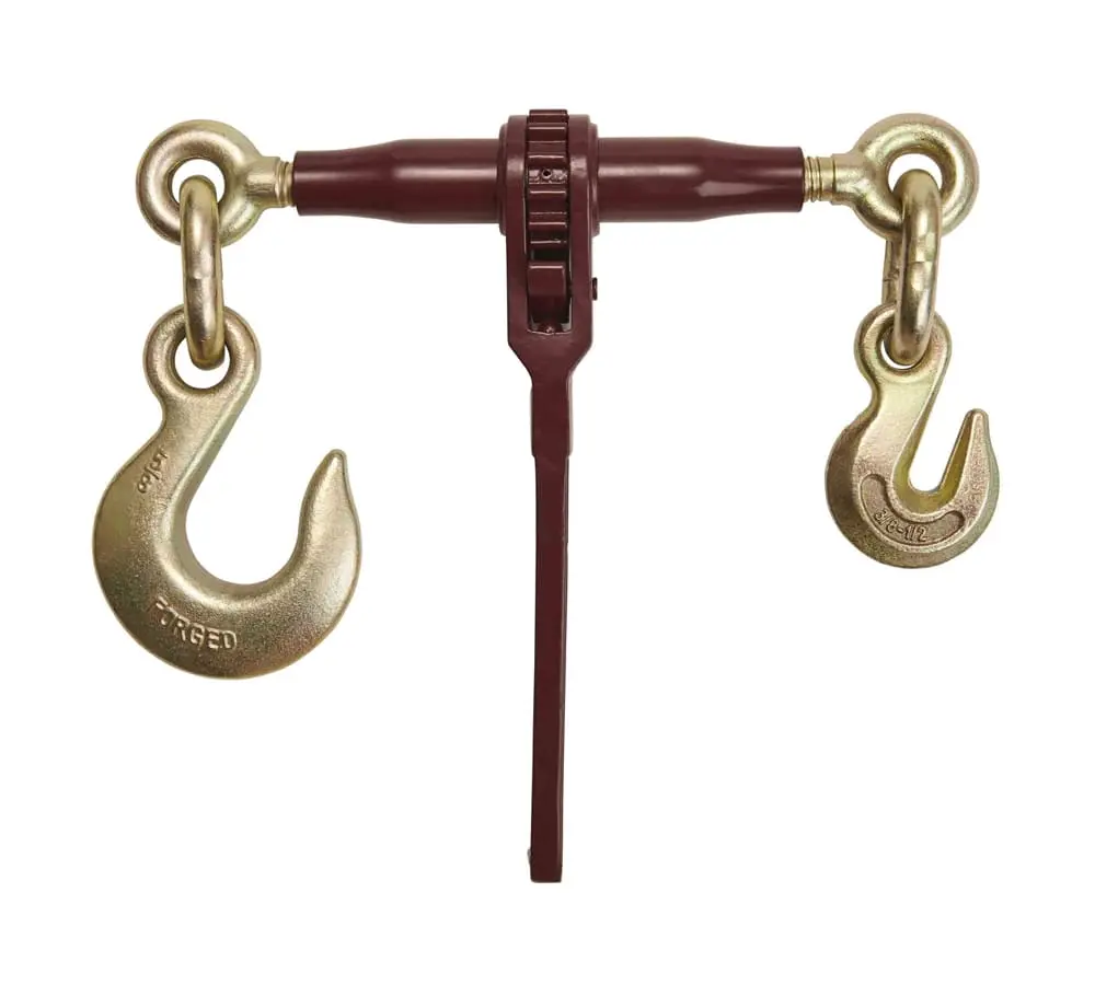 PRO Heavy Duty Chain Specialty Binder Ratchet Style 3/8"-1/2" Grab Hook & 5/8" Slip Hook, 12,000 lbs WLL