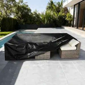 Patio Furniture Cover, Waterproof Dustproof Design, Includes Drawstring & Zippered Storage Bag, Ideal for Outdoor Use, Patio Chaise Lounge