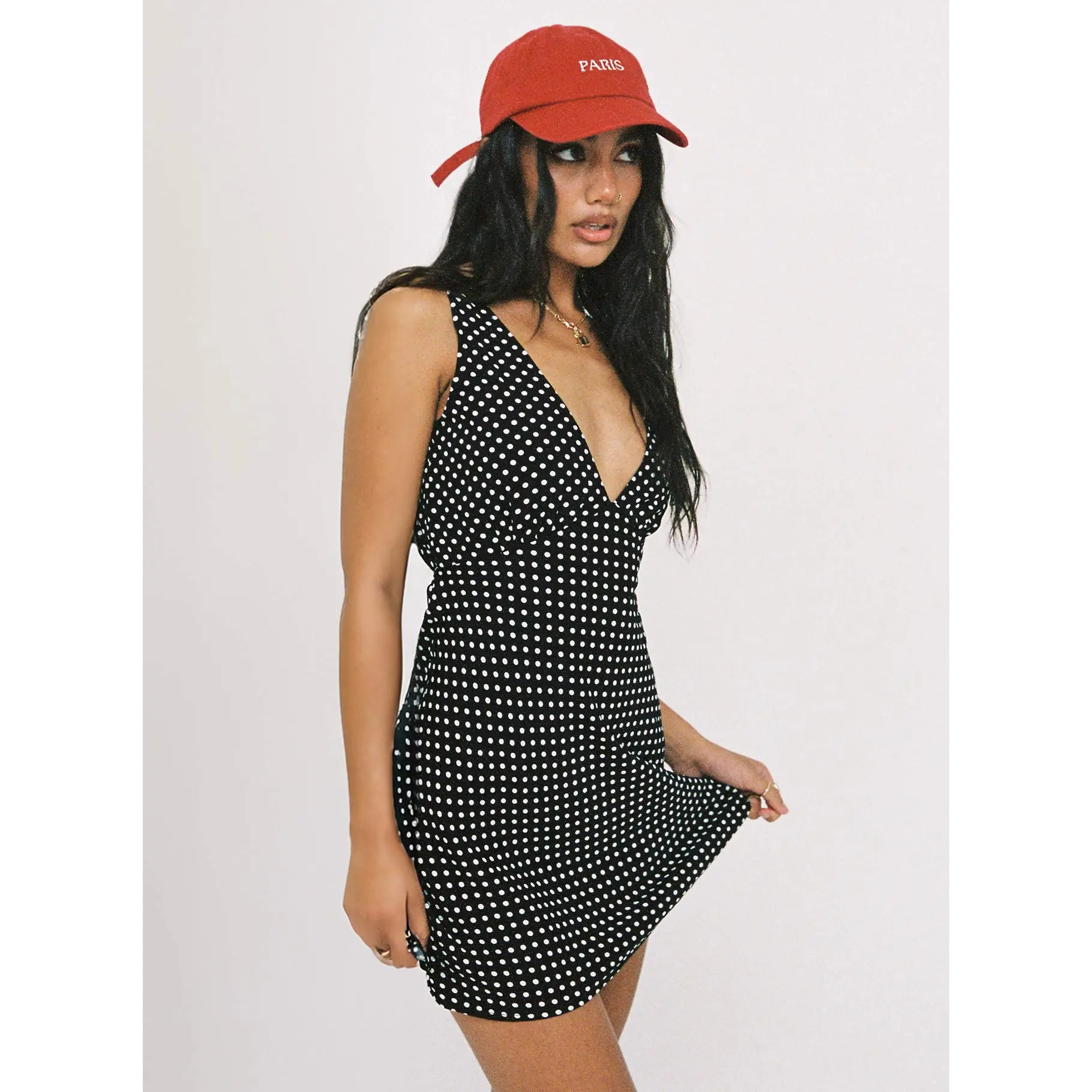 nellie mini dress black Polka Dot Size:42 in. Crafted from a luxe FitName-Maxi Feel the Heat: From