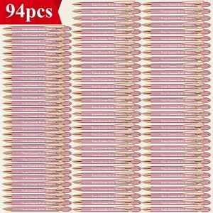 94-Pack Personalized Engraved Metal Ballpoint Pens - Retractable, 0.5mm Smooth Black Ink, Bulk Office Stationery for Graduation Gifts, Back-to-School Giveaways