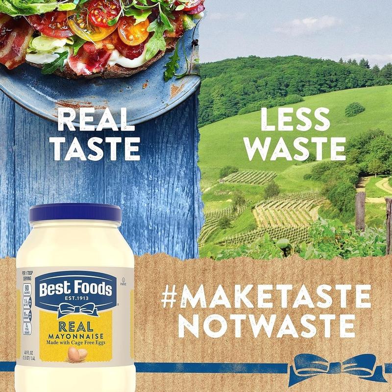 Hellmann's Real Mayonnaise Real Mayo For a Creamy Sandwich Spread or Condiment Gluten Free, Made With 100% Cage-Free Eggs 15 oz