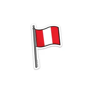 Blank Tag Co.® Peru Flag Waterproof Sticker