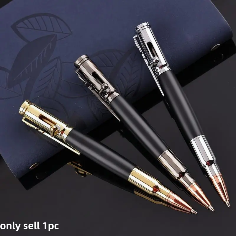 1Pc Personalised Bolts Bullet Pen, Durable Professional Ballpoint Pen, Specialty Pen, Writing Pens, Suitable for Travel, School, and Work, Creative Birthday Gift Idea - Stainless Steel Material