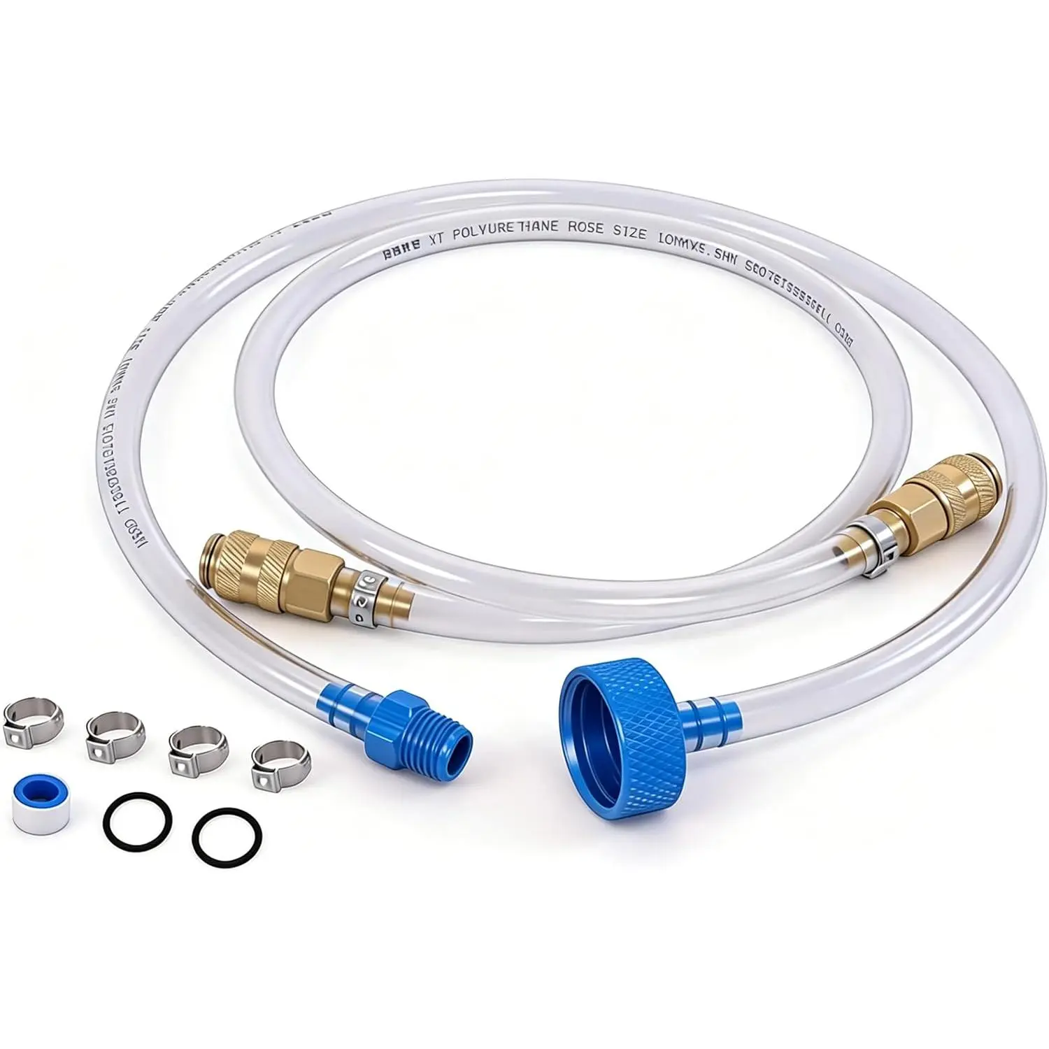 CENWOTL Seastar Hydraulic Steering Bleed Kit (1 Kit) for Boat Owners, Visual Marine Bleeding Tool with Transparent Hose, Mess-Free Leak-Proof Quick-Connect Design, 6065-T6 Aluminum & Brass Fittings, O-Rings Included, Fits Outboard Inboard Sterndrive, Comp