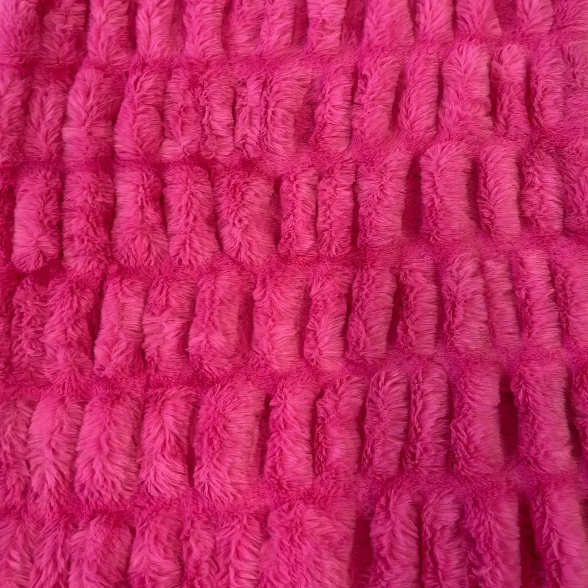 Ruched Chinchilla Stretch Faux Fur Fabric