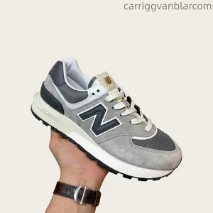 Dark gray grid series - warm-keeping fabric leather shock-absorbing durable breathable low-top running shoes - suitable for both men and women