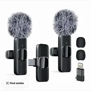 Compact Wireless Mini Lavalier Microphone for iPhone, iPad, Smartphone & Android, Noise-Cancelling Plug-and-Play Lapel Mic with USB Rechargeable Design, Ideal for Audio Content Creation-MM1