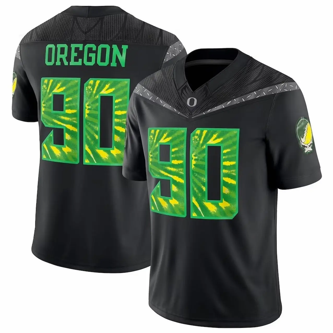 Unisex Football Inspired #90 Oregon States Ducks Team Grateful Ducks Game Jersey - Black