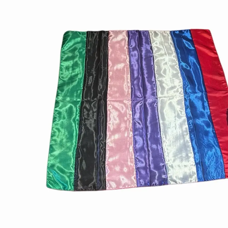 Panuelo de 7 Potencia Africana 7 Powers Santeria Santo Osha Ifa Palo Multicolor Satin Fabric for Spiritual Practices