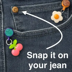 SnapCharmz Foodie Favorites 5-Pack - Adorable Food-Themed Charms for Jeans