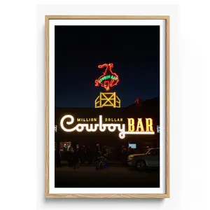 OG Cowboy Bar Poster,  H E L M + O A R Print, Art Print, Cowboys Poster