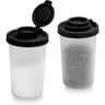 2-Piece Salt & Pepper Shakers Set, Lid Design, Moisture-Proof Plastic Container, Transparent Holes for Easy Dispensing, Kitchenware, Ideal for Camping Picnics Outdoor Kitchens