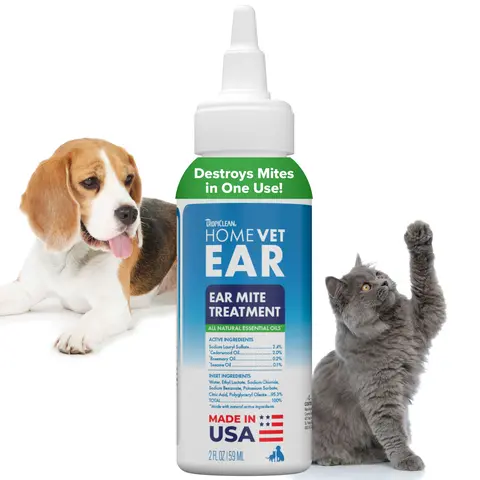 TropiClean HomeVet Ear Mite Treatment for Pets