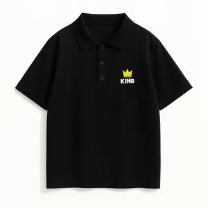 Men's King Crown Graphic Polo Shirt Casual Streetwear Short Sleeve Top Breathable Summer Menswear - Shortsleeve - Chinos, Classic