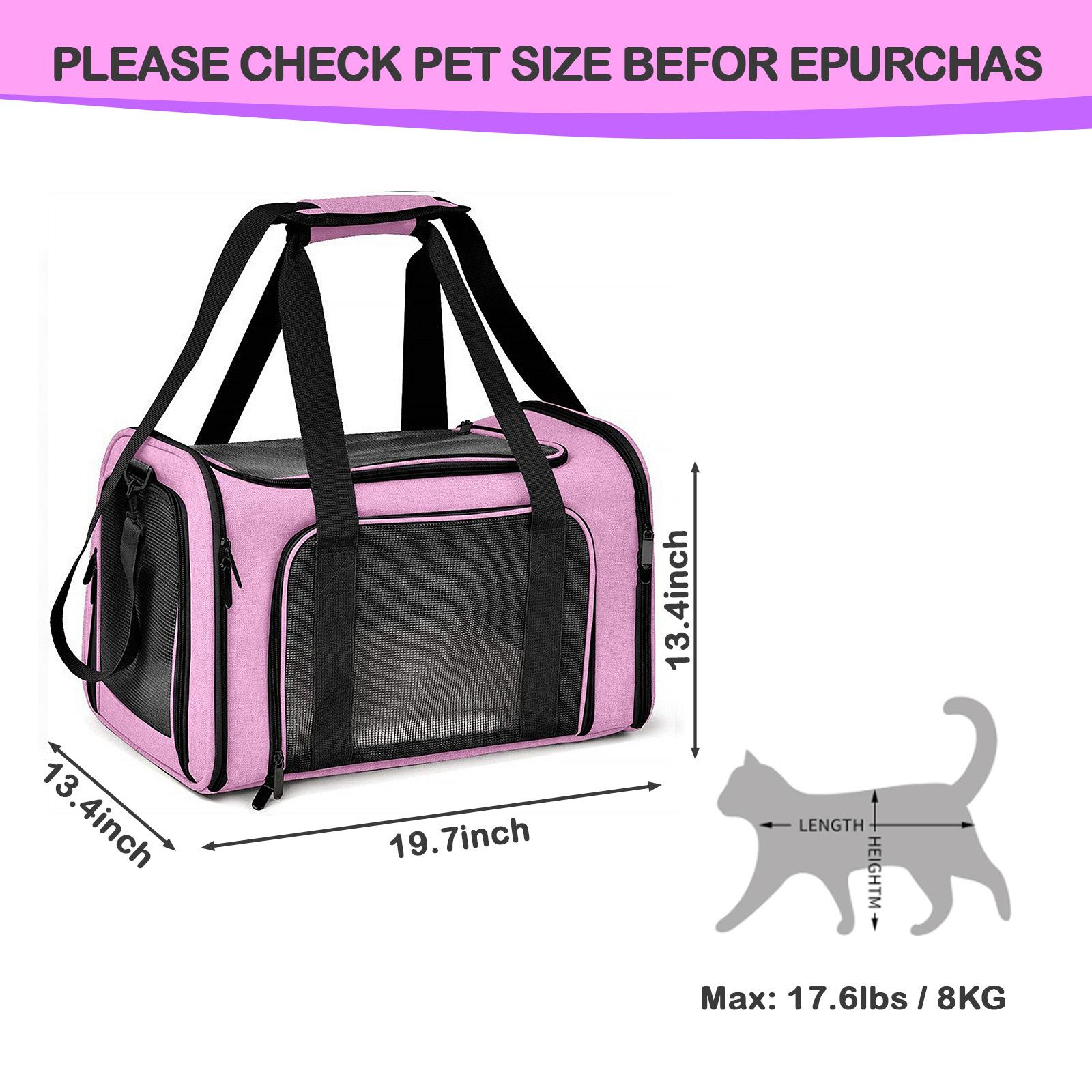 COZPAW Large Cat Carriers Dog Carrier Pet Carrier for Large Cats Dogs Puppies up to 25Lbs, Big Dog Carrier Soft Sided, Collapsible Travel Puppy Carrier - Large