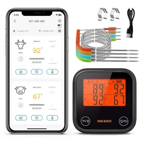 INKIRD meat thermometer, 1 WiFi barbecue thermometer, Bluetooth instant reading, temperature alarm, suitable for cooking, baking, kitchen utensils