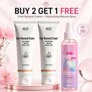 ECO Finest Hair Removal Cream for Women & Men 100ml 3.38fl oz Skin Softening & Painless Removal with Spatula for Body Back & Legs All Skin Types