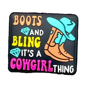 1pc Boots & Bling It's A Cowgirl Thing Silicone Focal Beads for Beaded Pens Crafting