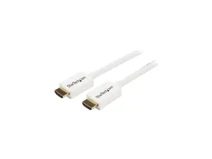 StarTech.com HD3MM7MW 7m 23 ft White CL3 In-wall High Speed HDMI Cable - Ultra HD 4k x 2k HDMI Cable - HDMI to HDMI M/M - Audio/Video, Gold-Plated