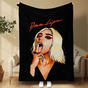 Dua Lipa Celebrity Blanket Gift, Soft Comfortable All-Season Throw, Ideal for Learning Nap Pet Use Bedroom Decor Christmas Birthday Present