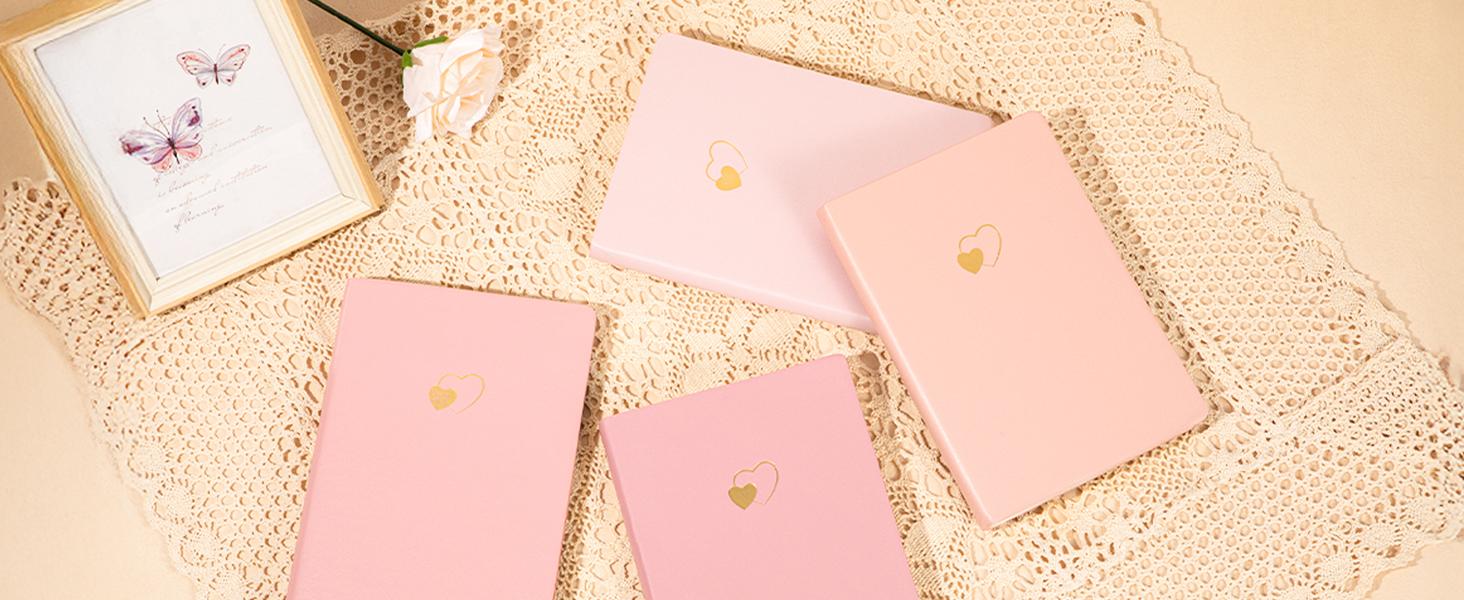 Women’s Day Gift 4 Pack A5 Leather Journal Set College Ruled 256 Pages Lined Notebooks Heart Embossed CAGIE for Writing Goal Setting Travel Diary Gift for Mom Daughter Best Friend Women’s Day Gift 4 Pack A5 Leather Journal Set College Ruled 256 Pages Lined Notebooks Heart Embossed CAGIE for Writing Goal Setting Travel Diary Gift for Mom Daughter Best Friend