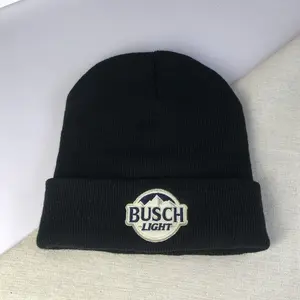 Busch Light Embroidered Beanie for Warm Winter, Daily and Sport Wear, Hiphop and Vintage Y2K Style, Gift Idea