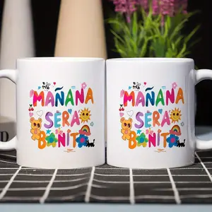 1 count 11oz Ceramic Coffee Mug, Insulated, Reusable Multipurpose, Machine Washable, Funny 'Manana Sera Bonit' Print, with Ideal Gift for Mom, Dad, Son, Daughter, Friend for Office/Home, Birthday, Thanksgiving, Christmas