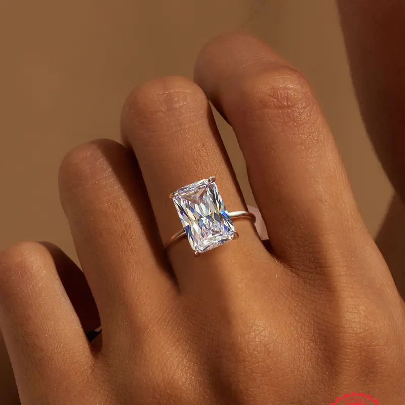 Shimmering Rectangular Zircon Ring for Women, Elegant Party Promise Jewelry, Perfect Anniversary Gift, Stylish Casual Accessory, Zirconia Ring