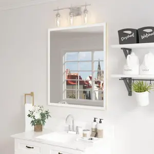 Homechoose Modern 3 Lights Glass Vanity Light – Brushed Nickel / Matte Black, Dimmable Bathroom Wall Fixture