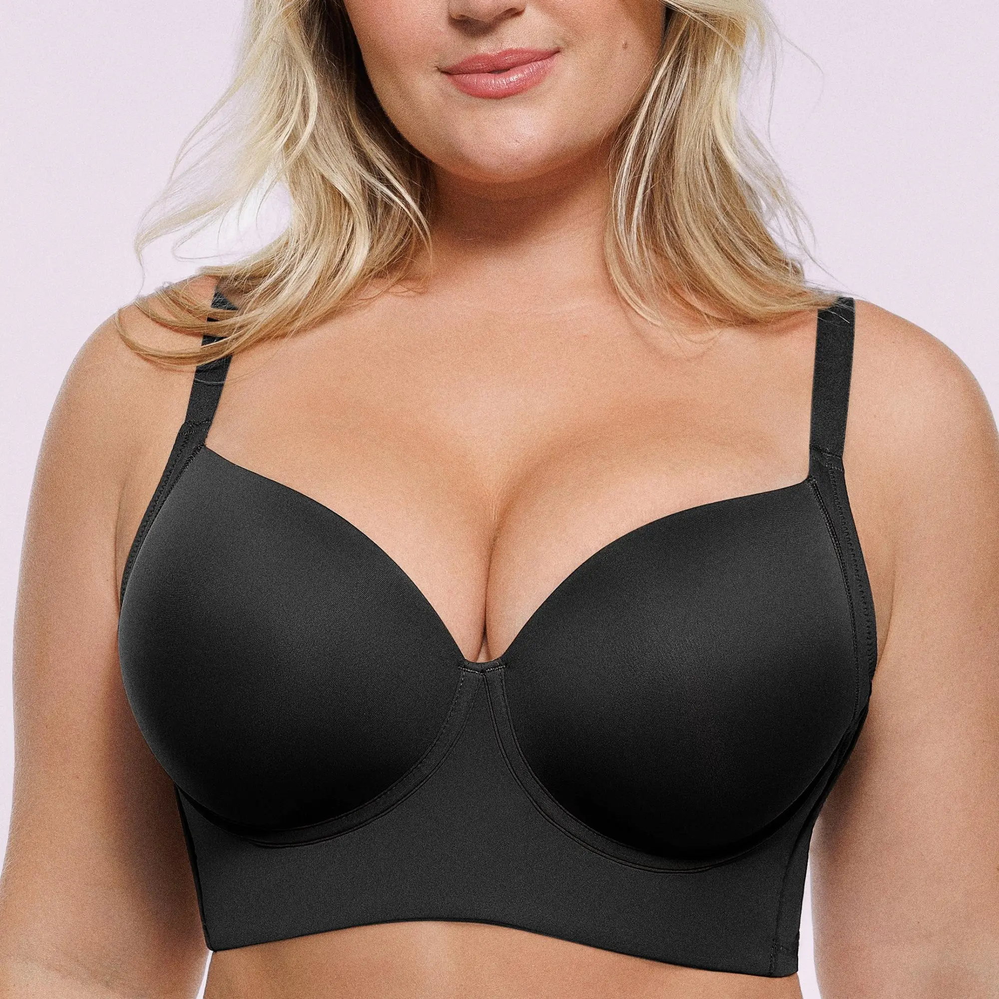SHAPELLX Bare Essentials AirSlim Back Smoothing Underwire Push-Up Bra SHAPELLX Bare Essentials AirSlim Back Smoothing Underwire Push-Up Bra