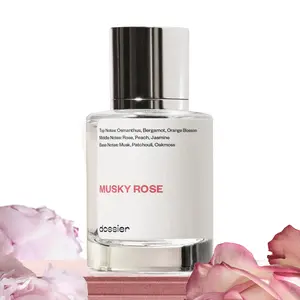 Musky Rose, Dossier, Women Perfume, Eau de Parfum, 50ml, Osmanthus, Bergamot, Orange Blossom, Rose, Peach, Jasmin, Oakmoss
