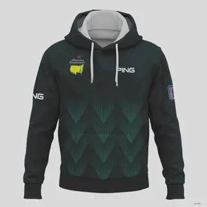 Masters Tournament Golf Ping Hoodie Dark Green Zigzag Pattern Unisex Golf Sports Apparel