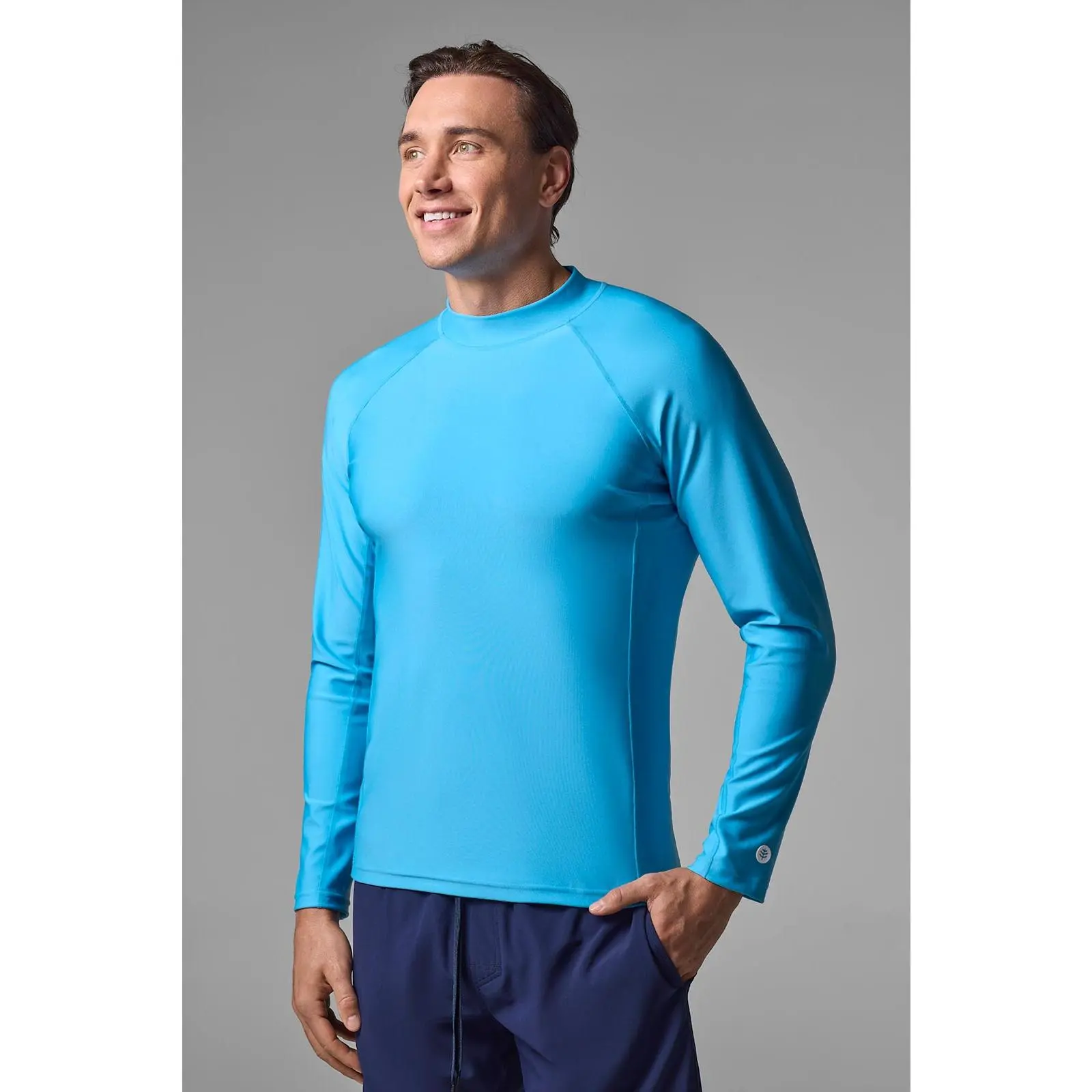 Tulum | Men's Long Sleeve Surf Rash Guard | Malibu Blue
