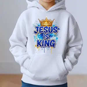JESUS IS KING Youth Hoodie | Christian Faith Religious